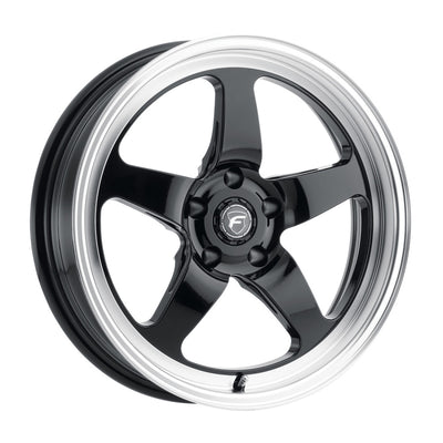 Forgestar D5 Drag 18x12 / 5x120.65 BP / ET50 / 8.5in BS גלגל שחור מבריק