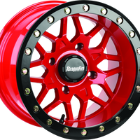 DragonFire Racing Typhon Wheel 15X10 4/137 5+5 +0 Machined Red