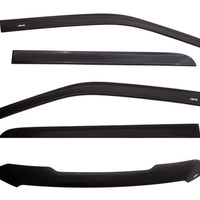AVS 07-18 Jeep Wrangler Unlimited Ventvisor & Aeroskin Deflector Combo Kit - שחור מט