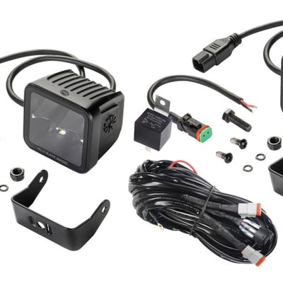 Hella Universal Black Magic 3.2in LED Cube Kit - Spot Beam
