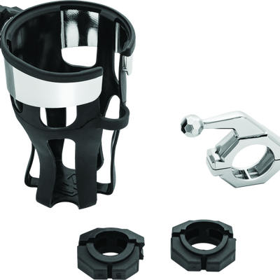 מחזיק משקה אוניברסלי רפלקס Kuryakyn עם בר Mount Chrome