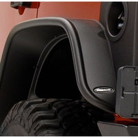 Bushwacker 07-18 Jeep Wrangler Unlimited Style Flat Flares 2pc 4-Durs Sports Utility only - שחור