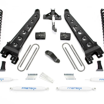 Fabtech 19-20 Ford F450/F550 4WD דיזל 6in Rad Arm Sys w/coils &amp; Perf Shks