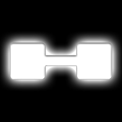 ORACLE Lighting תגי אותיות לד אוניברסלי מואר - מט גימור משטח - H ראה אחריות