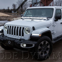 Diode Dynamics 18-21 Jeep JL Wrangler/Gladiator SS50 Hood LED Light Bar Kit - Combo לבן