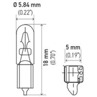 Hella Bulb 37 12V 1.3W W2X4.6d T1.75 (מינימום כמות הזמנה 10)