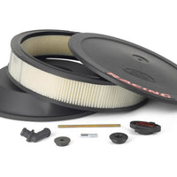 ערכת מנקה אוויר של פורד רייסינג - גימור קמט שחור עם סמל אדום