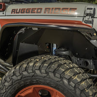 Rugged Ridge Fender Inner Liners Frnt Aluminium Black 18-20 Jeep Wrangler JL