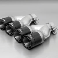 Remus 2006 פיג'ו 207 1.4L/1.6L 84mm Black Chrome Straight w/Carbon Insert Pipe Tail Set