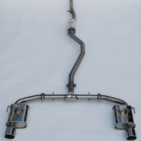 Invidia 2022+ Honda Civic Si (1.5T) 70mm Q300 Cat Back פליטה - טיפים מגולגלים SS