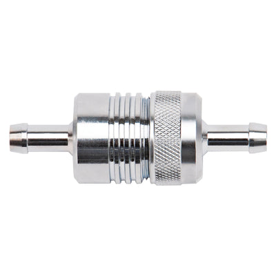 מסנן דלק של Russell Performance Chrome Street (אורך 3 אינץ' 1-1/8 אינץ' קוטר 5/16 אינץ' כניסה/יציאה)