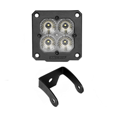 XK Glow Flush Mount XKchrome 20w קוביית LED עם אור RGB הדגשה - קרן הצפה