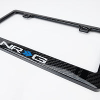 מסגרת לוחית רישוי NRG Carbon/Fiber Poly Dip Finish רטוב עם לוגו NRG