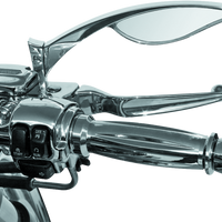 Kuryakyn Bl 1000 7/8-1 אינץ' כידון עם קצוות חלולים כרום לבן/ענבר