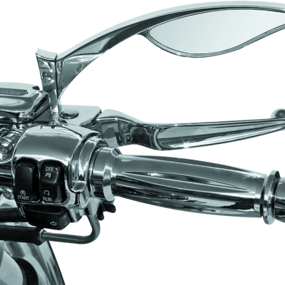 Kuryakyn Bl 1000 7/8-1 אינץ' כידון עם קצוות חלולים כרום לבן/ענבר