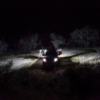 KC HiLiTES C-Series C2 LED 2 אינץ'. אזור גיבוי Flood Light 20w (מערכת Pair Pack) - שחור