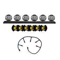 KC HiLiTES אוניברסלי 50 אינץ'. ערכת Xross בר עילי עם (6) נורות LED SlimLite 300W - שחור
