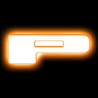 ORACLE Lighting תגי אותיות לד אוניברסלי מואר - מט גימור משטח - P ראה אחריות