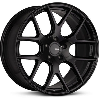 Enkei XM-6 18x8 5x120 40 מ"מ אופסט 72.6 מ"מ גלגל שחור מבריק מבריק