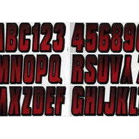 ערכת רישום כיתוב קשיח 3 אינץ' - 300 אדום/שחור
