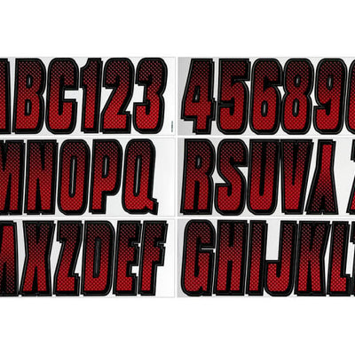 ערכת רישום כיתוב קשיח 3 אינץ' - 300 אדום/שחור