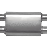 משתיק קול סגלגל כפול/כפול של Gibson CFT Superflow - פתח כניסת 4x9x18 אינץ'/3 אינץ'/2.5 אינץ' - אל חלד