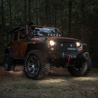 Rugged Ridge 07-18 ג'יפ רנגלר JK לבן 4 חלקים LED רוק אור ערכת