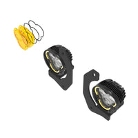 KC HiLiTES FLEX ERA 3 פנסי ערפל SAE עם מצב כפול - ערכת מאסטר 2 אורות לג'יפ JK/JL/JT פגושי פלדה