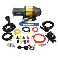 Superwinch 3500 LBS 12V DC 7/32in x 32ft חבל סינטטי Terra 3500SR כננת - קמט אפור
