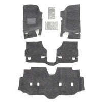 מיטה שטיח 07-16 Jeep JK Unlimited 4Dr חזית 4 יחידות רצפה ערכת (כולל מגני חום)