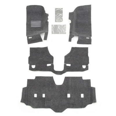 מיטה שטיח 07-16 Jeep JK Unlimited 4Dr חזית 4 יחידות רצפה ערכת (כולל מגני חום)