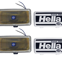 ערכת מנורות ערפל מסדרת Hella 550 55W 12V H3 - ענבר