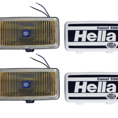ערכת מנורות ערפל מסדרת Hella 550 55W 12V H3 - ענבר