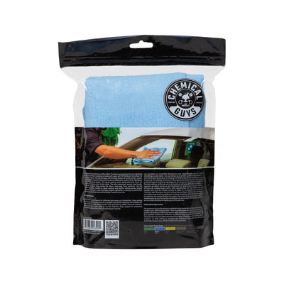 Chemical Guys Workhorse מגבת מיקרופייבר מקצועית - 16 אינץ' x 16 אינץ' - כחול - חבילה 3