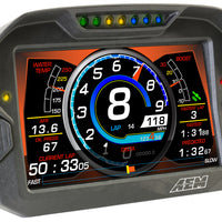 AEM CD-7 ללא רישום GPS מאופשר Race Dash סיבי פחמן תצוגה דיגיטלית ללא VDM (כניסת CAN בלבד)
