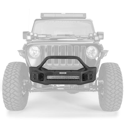 Go Rhino 07-20 ג'יפ רנגלר JL/JLU/JK/JKU/Gladiator JT Rockline קדמי סתמי פגוש עם אובריידר