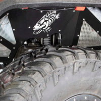 Fishbone Offroad 2018+ Jeep Wrangler JL סט קדמי/אחורי של 4 אלומיניום - Blk Powdercoat פנימי פגושים