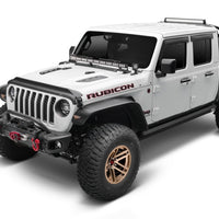 AVS 2018-2019 Jeep Wrangler (JL) Aeroskin Low Profile Hood Shield עם אורות - שחור