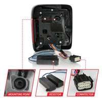 ANZO 18-19 ג'יפ רנגלר JL LED פנסים אחוריים שחורים