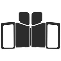 DEI 18-23 ג'יפ רנגלר JL 2-Dor Mat Boom Mat Kit Complete Headliner - 7 חלקים - מראה עור שחור