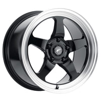 Forgestar D5 Drag 17x10 / 5x114.3 BP / ET50 / 7.5in BS גלגל שחור מבריק