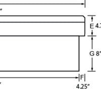 לונד אוניברסלי אלומיניום מכסה יחיד Cross Bed Box - Brite