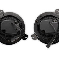 Raxiom 18-22 ג'יפ רנגלר JL/JT צירי 9 אינץ' פנסי LED עם בית RGB Halo- Blk (עדשה שקופה)