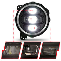 ANZO 2018-2019 Jeep Wrangler Full Led ProjectorH.L שחור