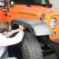 Fishbone Offroad 07-18 Jeep Wrangler פגושי צינור קדמי/אחורי - אלומיניום Blk Txtrd Pwdrcoat (סט של 4)