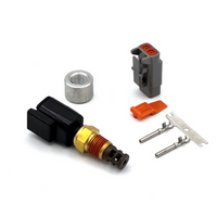 AEM אוניברסלי 1/8 אינץ' NPT חיישן טמפ' כניסת אוויר עם מחבר בסגנון דויטש