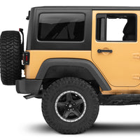 Raxiom 07-18 Jeep Wrangler JK Axial Series LED Halo Lights - בית שחור (עדשה מעושנת כהה)