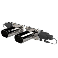 QTP Bolt-On QTEC Dual Low Profile Oval Electric Cutout Valves - זוג