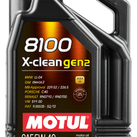 שמן מנוע סינטטי מוטול 5L 8100 X-CLEAN Gen 2 5W40