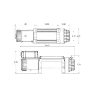 Superwinch 15000 LBS 12V DC 7/16in x 82ft Wire Wire Tiger Shark 11500 Winch